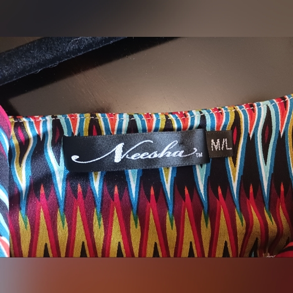 Neesha A-Line Sweetheart Neckline Sundress Colorful M/L With Adjustable Straps - Picture 4 of 8